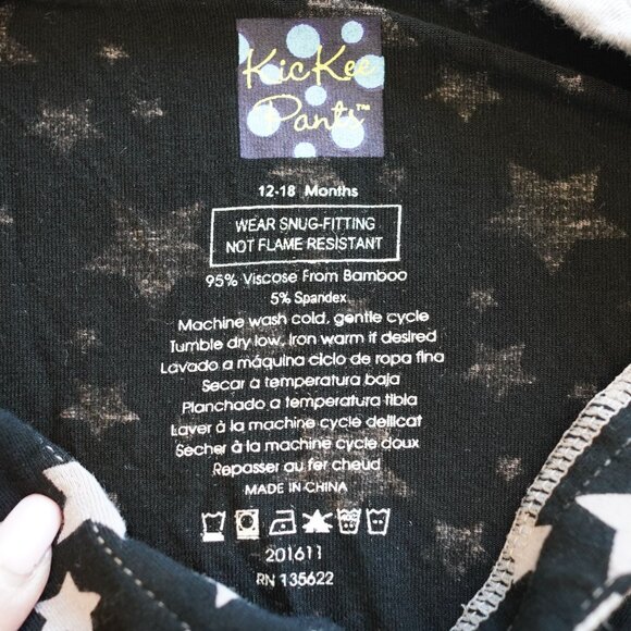 KicKee Pants Star Print Footie Pajamas 12–18 Months Bamboo Blend - Picture 5 of 5